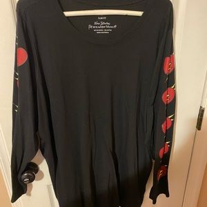 Torrid Size 5 Slim Fit Long Sleeve Black Tee 5x Plus Size Fashion